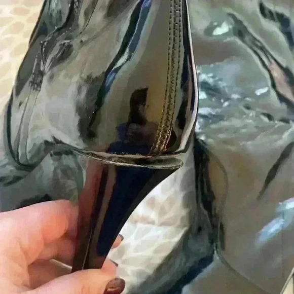 Knee high black platform boots - Picture 2 of 5